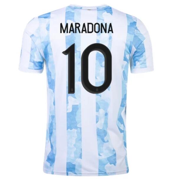 2021 Argentina Home Kit Soccer Jersey DIEGO MARADONA #10